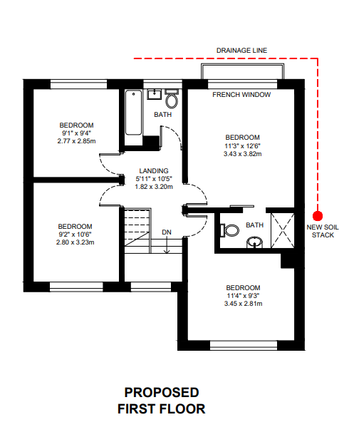 Full planning drawings for a conversion project in Gloucestershire